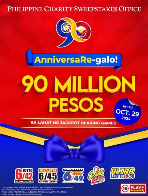 pcso anniversary date 2023|PCSO: Minimum lotto jackpot prizes for Oct. 30, 2023 at P89M.